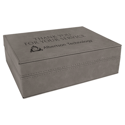 8" x 6 3/8" Laserable Leatherette Premium Gift Box