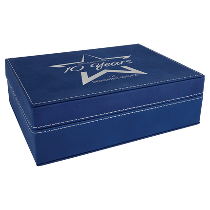 8" x 6 3/8" Laserable Leatherette Premium Gift Box