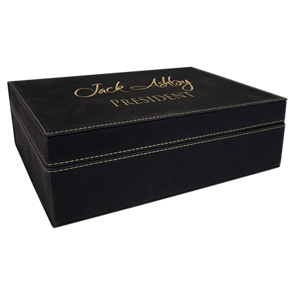 10 1/4" x 7 1/2" Laserable Leatherette Premium Gift Box