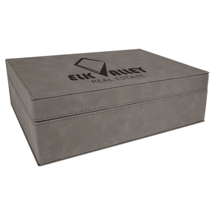 10 1/4" x 7 1/2" Laserable Leatherette Premium Gift Box