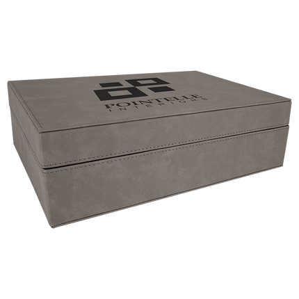 12 1/4" x 8 1/4" Laserable Leatherette Premium Gift Box