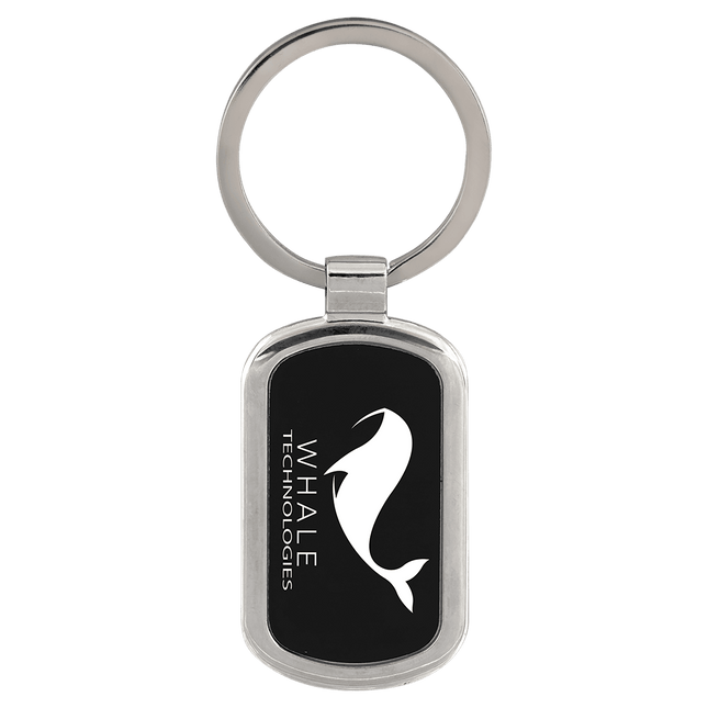 1 1/8" x 1 7/8" Laserable Rectangle Keychain