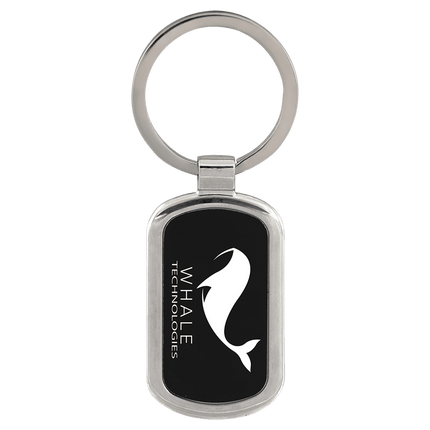 1 1/8" x 1 7/8" Laserable Rectangle Keychain