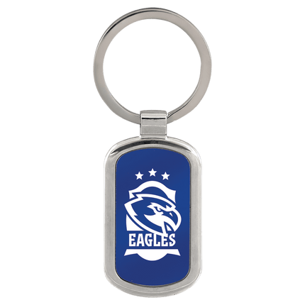 1 1/8" x 1 7/8" Laserable Rectangle Keychain