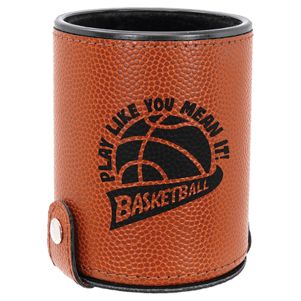 Laserable Leatherette Dice Cup with 5 Dice