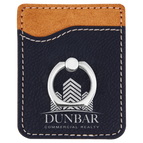 Black/Silver Laserable Leatherette Phone Wallet with Silver