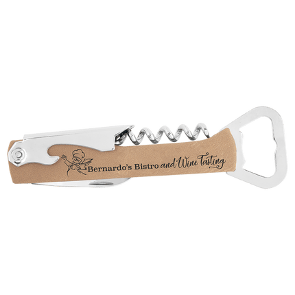 Laserable Leatherette Wine Bottle Opener