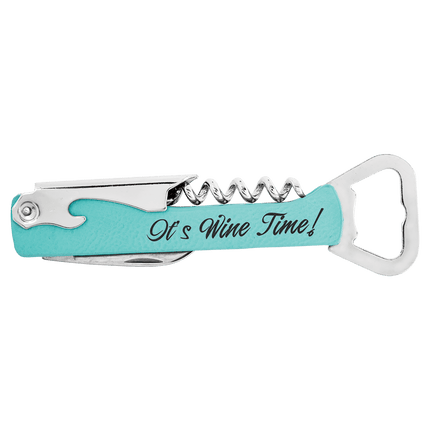 Laserable Leatherette Wine Bottle Opener