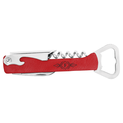 Laserable Leatherette Wine Bottle Opener