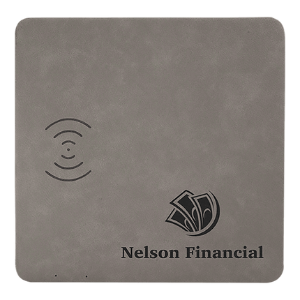 8" x 8" Laserable Leatherette Phone Charging Mat