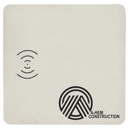 8" x 8" Laserable Leatherette Phone Charging Mat