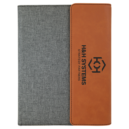 Leatherette & Canvas Portfolio – 7" x 9"