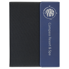 Blue/Silver Laserable Leatherette / Black