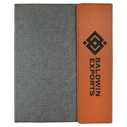9 1/2" x 12" Canvas Portfolio with Notepad