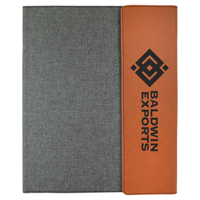 9 1/2" x 12" Canvas Portfolio with Notepad
