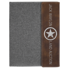 Rustic/Silver Laserable Leatherette/Gray