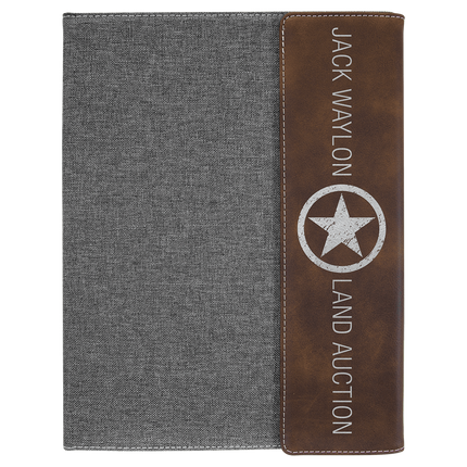 9 1/2"x12" Canvas Portfolio w/Notepad