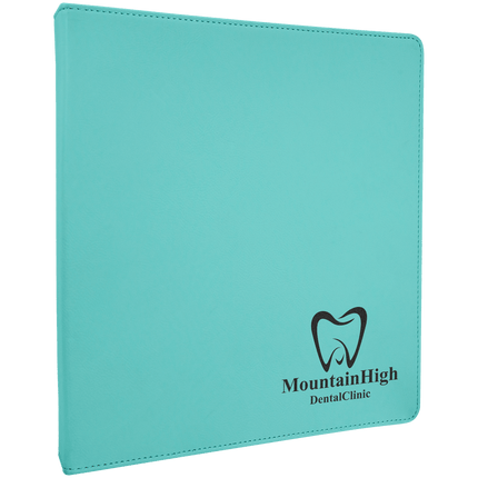10 1/2" x 11 1/2" Laserable Leatherette 3 Ring Binder with 1" Slant D Rings