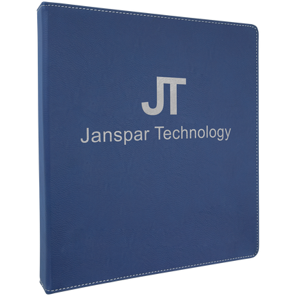 10 1/2" x 11 1/2" Laserable Leatherette 3 Ring Binder with 1" Slant D Rings