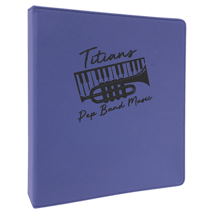 10 1/2" x 11 1/2" Laserable Leatherette 3 Ring Binder with 1" Slant D Rings