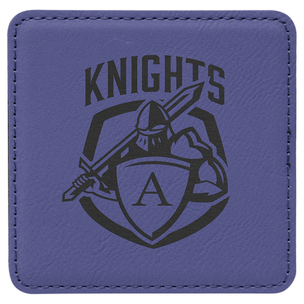 Personalized Square Leatherette 6-Coaster Set (4" x 4")