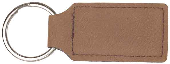 Leatherette Keychain – Custom Engraved Faux Leather Key Ring