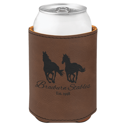 3 3/4" Laserable Leatherette Beverage Holder