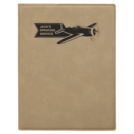 7" x 9" Laserable Leatherette Small Portfolio with Notepad