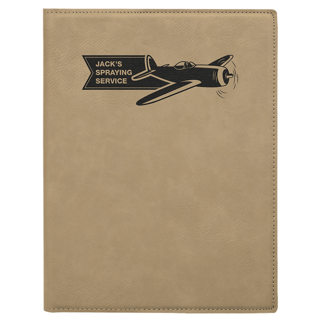 7" x 9" Laserable Leatherette Small Portfolio with Notepad