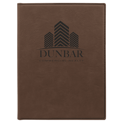 7" x 9" Laserable Leatherette Small Portfolio with Notepad