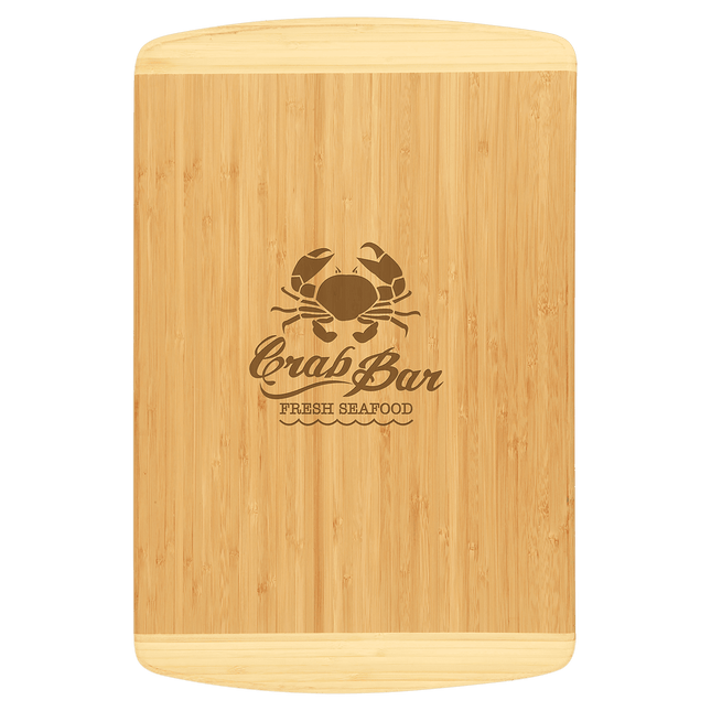 18" x 12" Bamboo 2-Tone Cutting Board