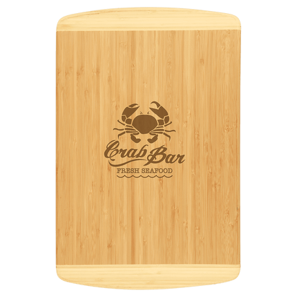18" x 12" Bamboo 2-Tone Cutting Board