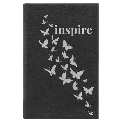 5 1/4" x 8 1/4" Laserable Leatherette Sketch Book with Unlined Notepad