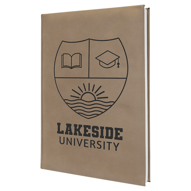 7" x 9 3/4" Laserable Leatherette Journal with Lined Notepad