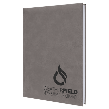 Engraved Leatherette Journal With Lined Paper 7" x 9 3/4"