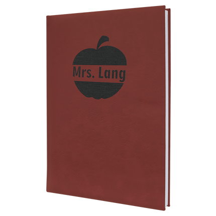 Engraved Leatherette Journal With Lined Paper 7" x 9 3/4"