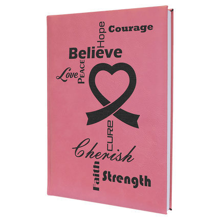 7" x 9 3/4" Laserable Leatherette Journal with Lined Notepad