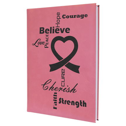Engraved Leatherette Journal With Lined Paper 7" x 9 3/4"