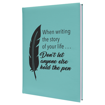 Engraved Leatherette Journal With Lined Paper 7" x 9 3/4"