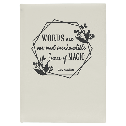 7" x 9 3/4" Laserable Leatherette Journal with Lined Notepad
