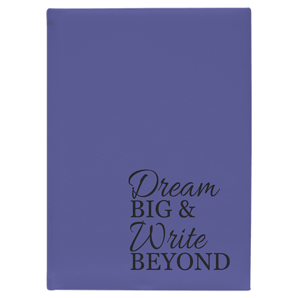 Engraved Leatherette Journal With Lined Paper 7" x 9 3/4"