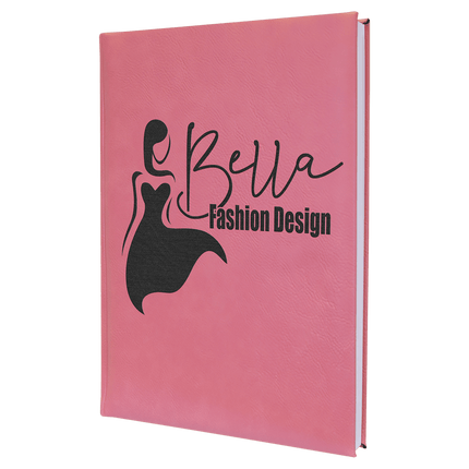 7" x 9 3/4" Laserable Leatherette Sketch Book with Unlined Notepad