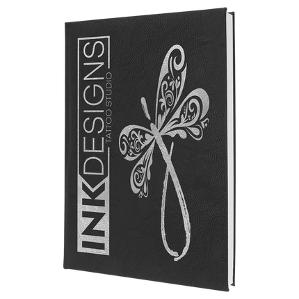 7" x 9 3/4" Laserable Leatherette Sketch Book with Unlined Notepad