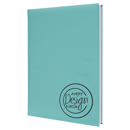 7" x 9 3/4" Laserable Leatherette Sketch Book with Unlined Notepad