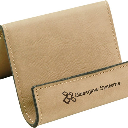 3 1/2" x 2 1/2" Laserable Leatherette Holder Easel