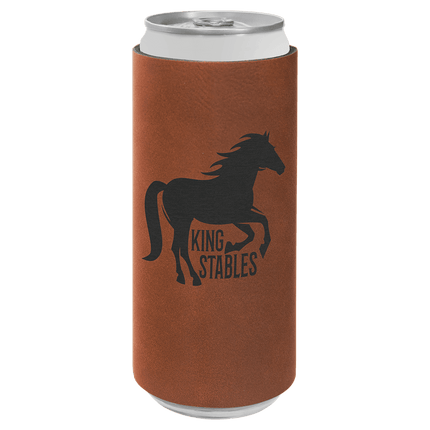 Laserable Leatherette Slim Beverage Holder