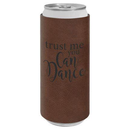 Laserable Leatherette Slim Beverage Holder