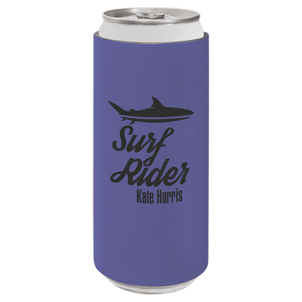 Laserable Leatherette Slim Beverage Holder