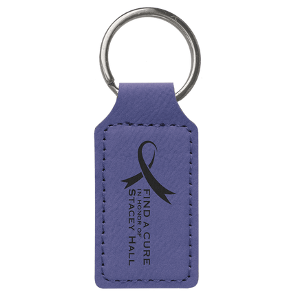 Personalized Leatherette Rectangle Keychain