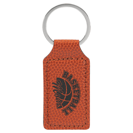 Personalized Leatherette Rectangle Keychain
